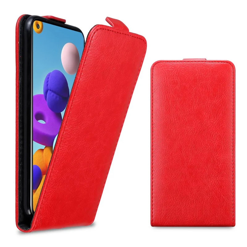 Cadorabo Hülle kompatibel mit Samsung Galaxy A21s Schutzhülle im Flip Design mit Magnetverschluss