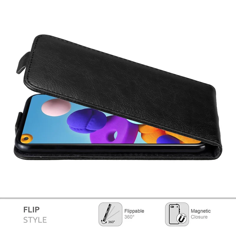 Cadorabo Hülle kompatibel mit Samsung Galaxy A21s Schutzhülle im Flip Design mit Magnetverschluss