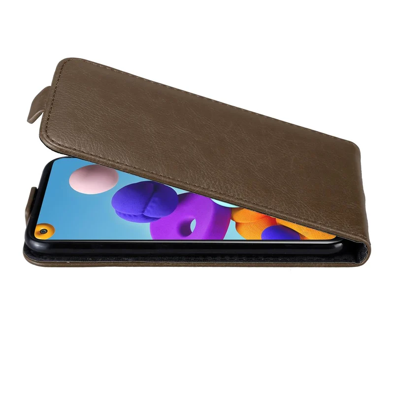 Cadorabo Hülle kompatibel mit Samsung Galaxy A21s Schutzhülle im Flip Design mit Magnetverschluss
