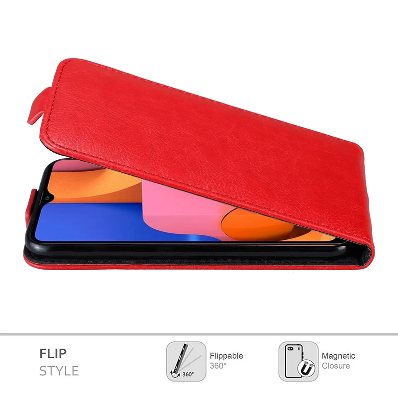 Cadorabo Hülle kompatibel mit Samsung Galaxy A20s Schutzhülle im Flip Design mit Magnetverschluss