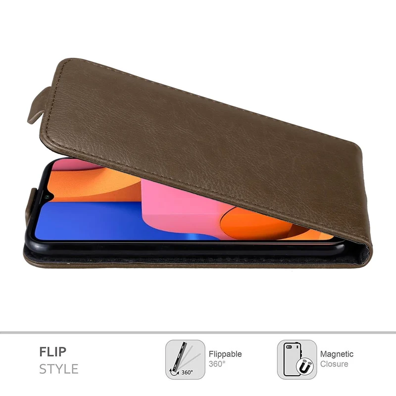 Cadorabo Hülle kompatibel mit Samsung Galaxy A20s Schutzhülle im Flip Design mit Magnetverschluss