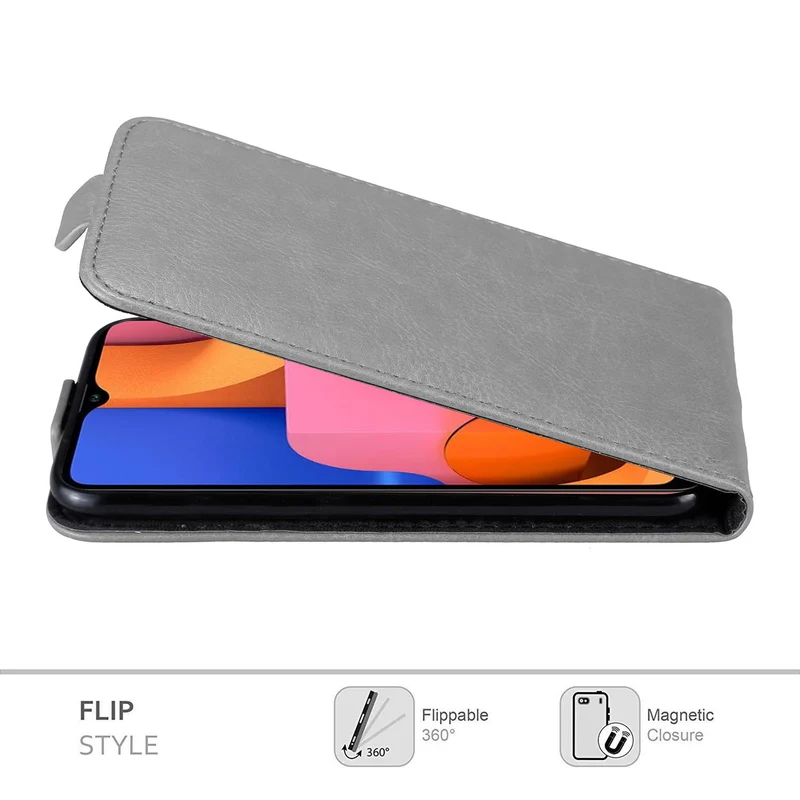 Cadorabo Hülle kompatibel mit Samsung Galaxy A20s Schutzhülle im Flip Design mit Magnetverschluss