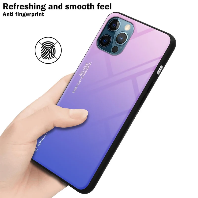 Cadorabo Hülle kompatibel mit Apple iPhone 13 PRO Zweifarbige Schutzhülle aus Tempered Glas und TPU Silikon