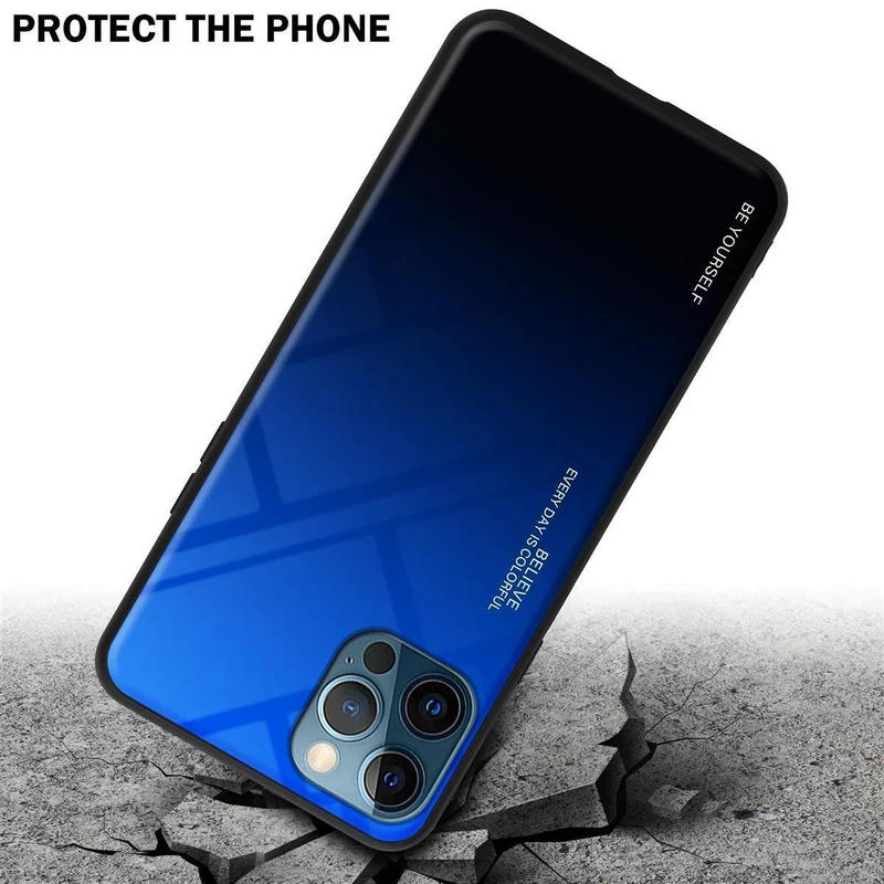 Cadorabo Hülle kompatibel mit Apple iPhone 13 Zweifarbige Schutzhülle aus Tempered Glas und TPU Silikon