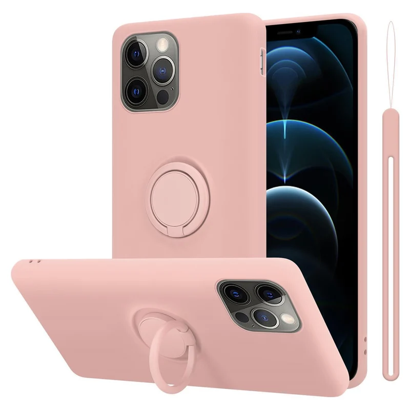 Cadorabo Hülle kompatibel mit Apple iPhone 13 PRO Schutzhülle aus flexiblem TPU Silikon mit Ring