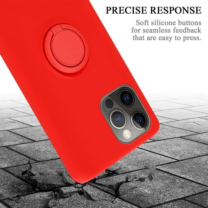 Cadorabo Hülle kompatibel mit Apple iPhone 13 Schutzhülle aus flexiblem TPU Silikon mit Ring