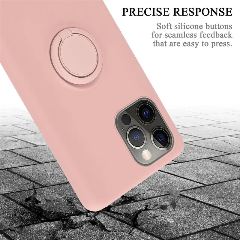 Cadorabo Hülle kompatibel mit Apple iPhone 13 Schutzhülle aus flexiblem TPU Silikon mit Ring