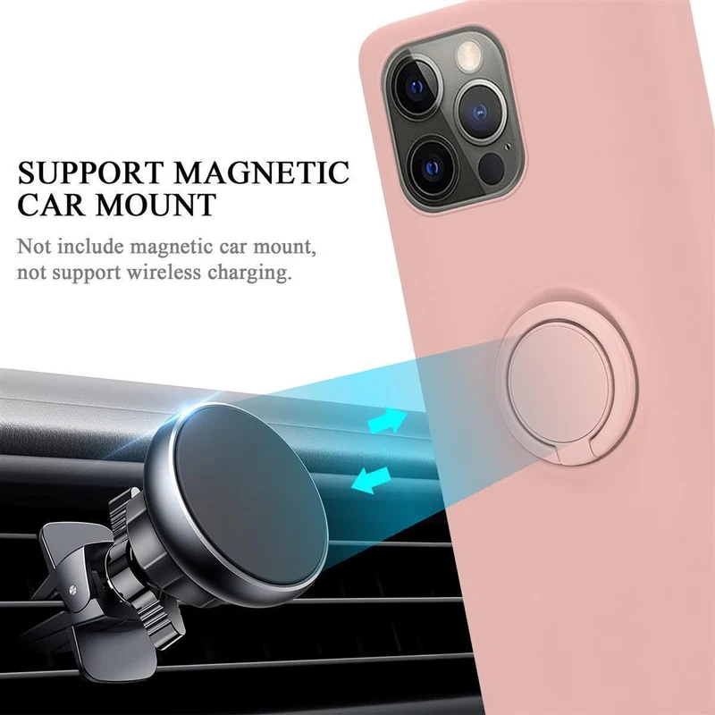 Cadorabo Hülle kompatibel mit Apple iPhone 13 Schutzhülle aus flexiblem TPU Silikon mit Ring