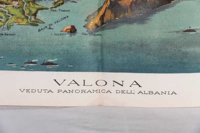 Panoramablick auf Albanien im 2. Weltkrieg