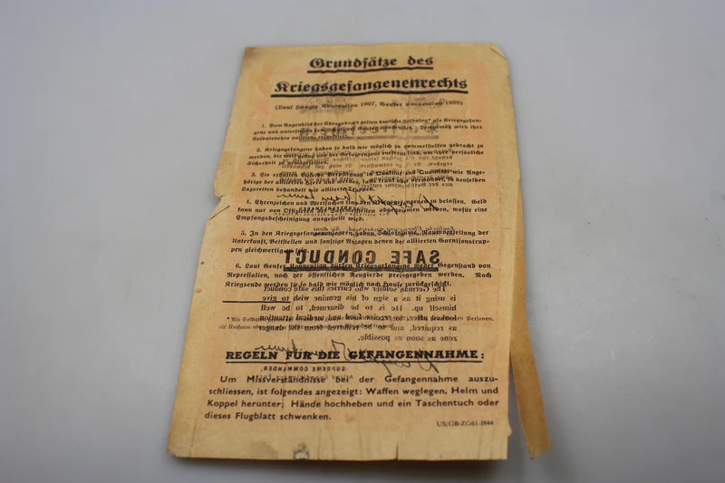 „Sicheres Geleit“ Pass der Alliierten im 2. Weltkrieg
