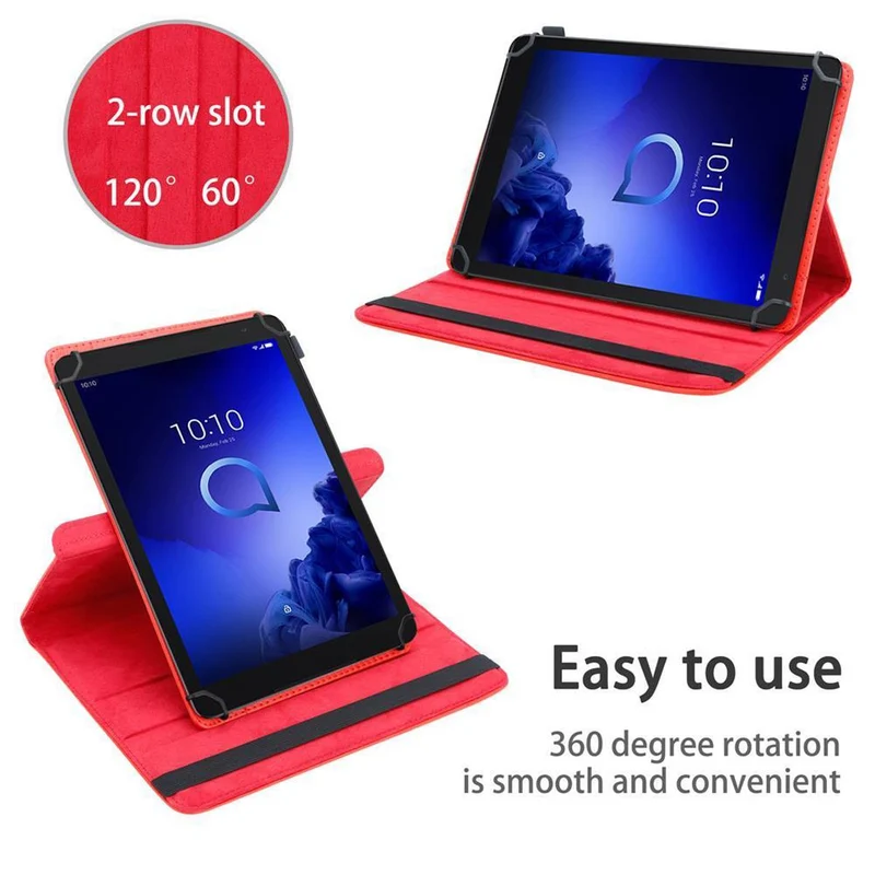 Cadorabo Tablet Hülle kompatibel mit Alcatel 1T (10 Zoll) 360 Grad Schutzhülle aus Kunstleder mit Standfunktion und Gummiband