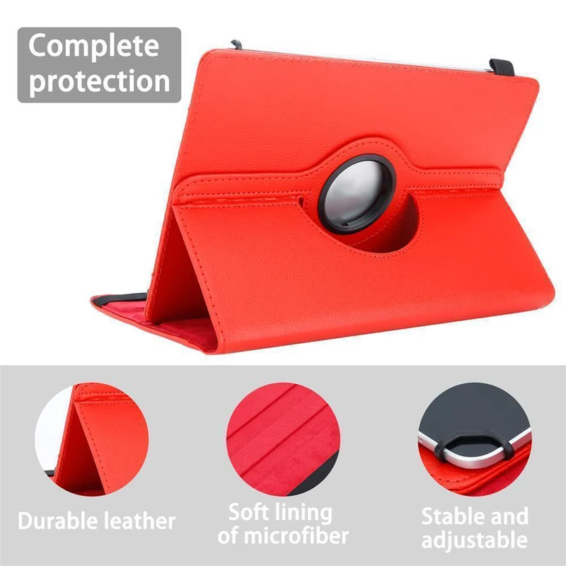 Cadorabo Tablet Hülle kompatibel mit Alcatel 3T (10 Zoll) 360 Grad Schutzhülle aus Kunstleder mit Standfunktion und Gummiband