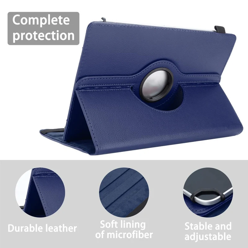 Cadorabo Tablet Hülle kompatibel mit Alcatel 3T (10 Zoll) 360 Grad Schutzhülle aus Kunstleder mit Standfunktion und Gummiband