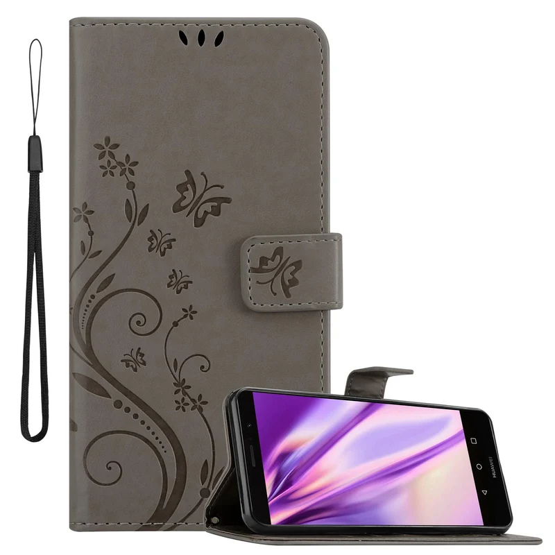 Cadorabo Hülle kompatibel mit Huawei MATE 9 Schutzhülle im Blumen Design mit Magnetverschluss, Standfunktion und Kartenfächern