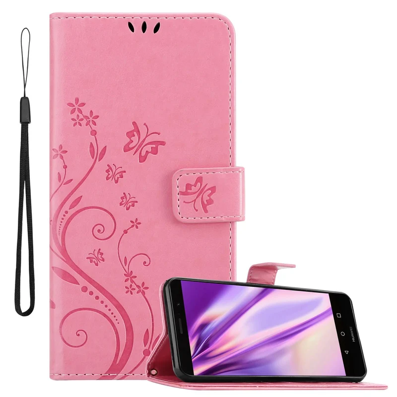 Cadorabo Hülle kompatibel mit Huawei MATE 9 Schutzhülle im Blumen Design mit Magnetverschluss, Standfunktion und Kartenfächern