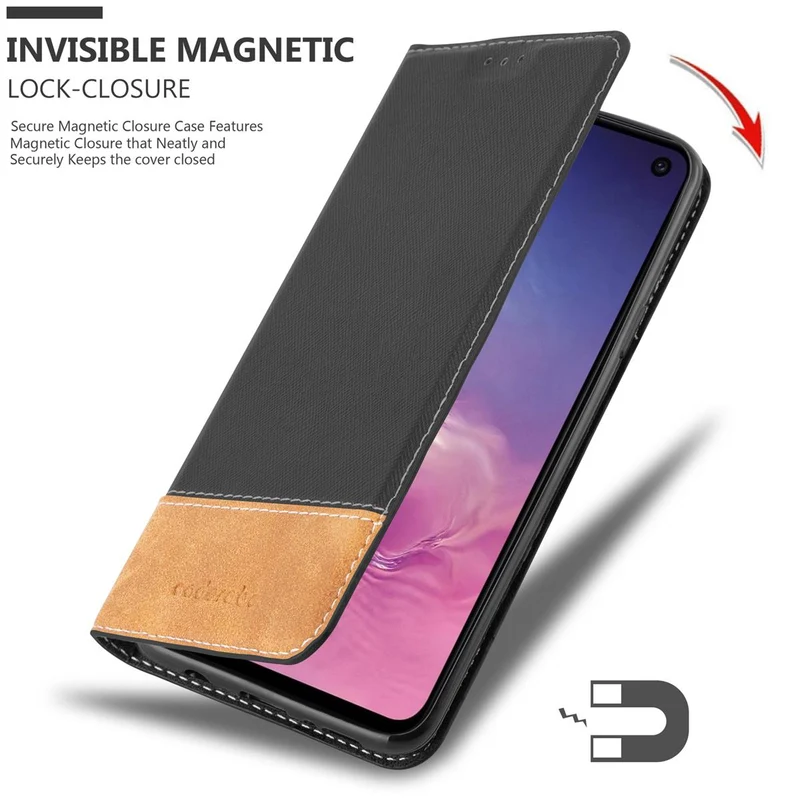Cadorabo Hülle kompatibel mit Samsung Galaxy S10e Schutzhülle mit Magnetverschluss, Standfunktion und Kartenfach