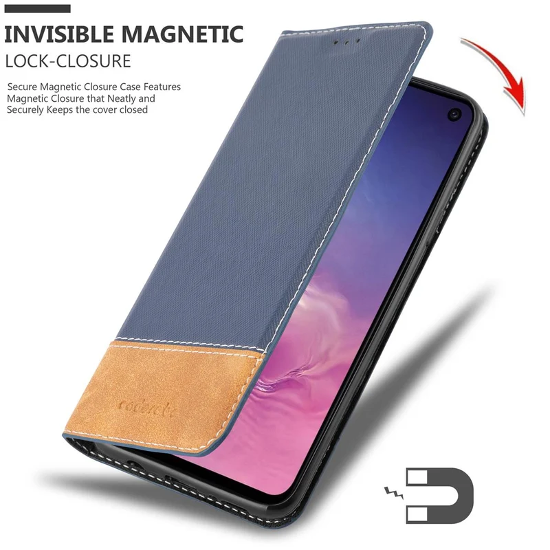 Cadorabo Hülle kompatibel mit Samsung Galaxy S10e Schutzhülle mit Magnetverschluss, Standfunktion und Kartenfach
