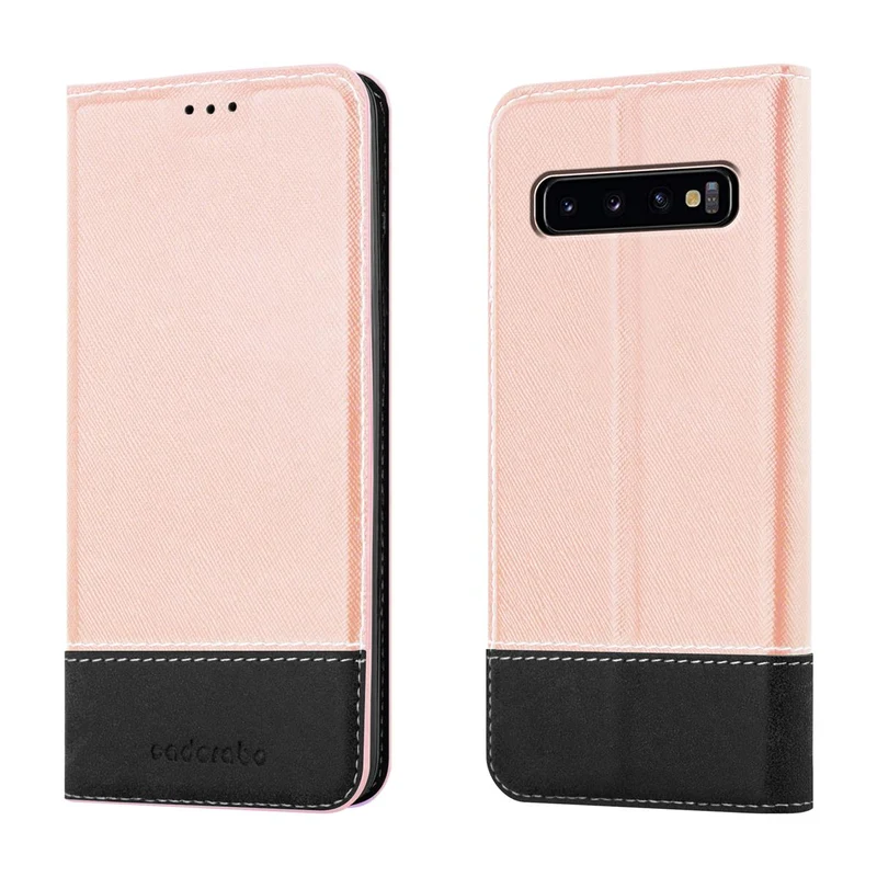 Cadorabo Hülle kompatibel mit Samsung Galaxy S10 4G Schutzhülle mit Magnetverschluss, Standfunktion und Kartenfach