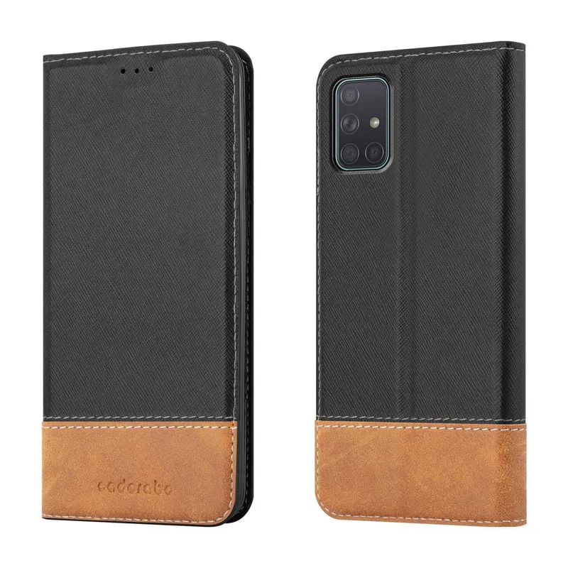 Cadorabo Hülle kompatibel mit Samsung Galaxy A71 4G Schutzhülle mit Magnetverschluss, Standfunktion und Kartenfach