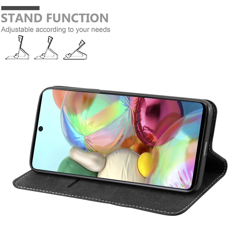 Cadorabo Hülle kompatibel mit Samsung Galaxy A71 4G Schutzhülle mit Magnetverschluss, Standfunktion und Kartenfach