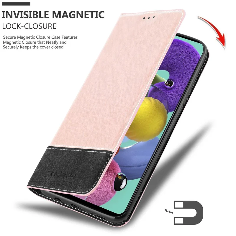 Cadorabo Hülle kompatibel mit Samsung Galaxy A51 4G / M40s Schutzhülle mit Magnetverschluss, Standfunktion und Kartenfach