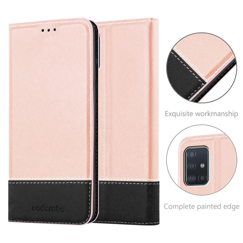 Cadorabo Hülle kompatibel mit Samsung Galaxy A51 4G / M40s Schutzhülle mit Magnetverschluss, Standfunktion und Kartenfach