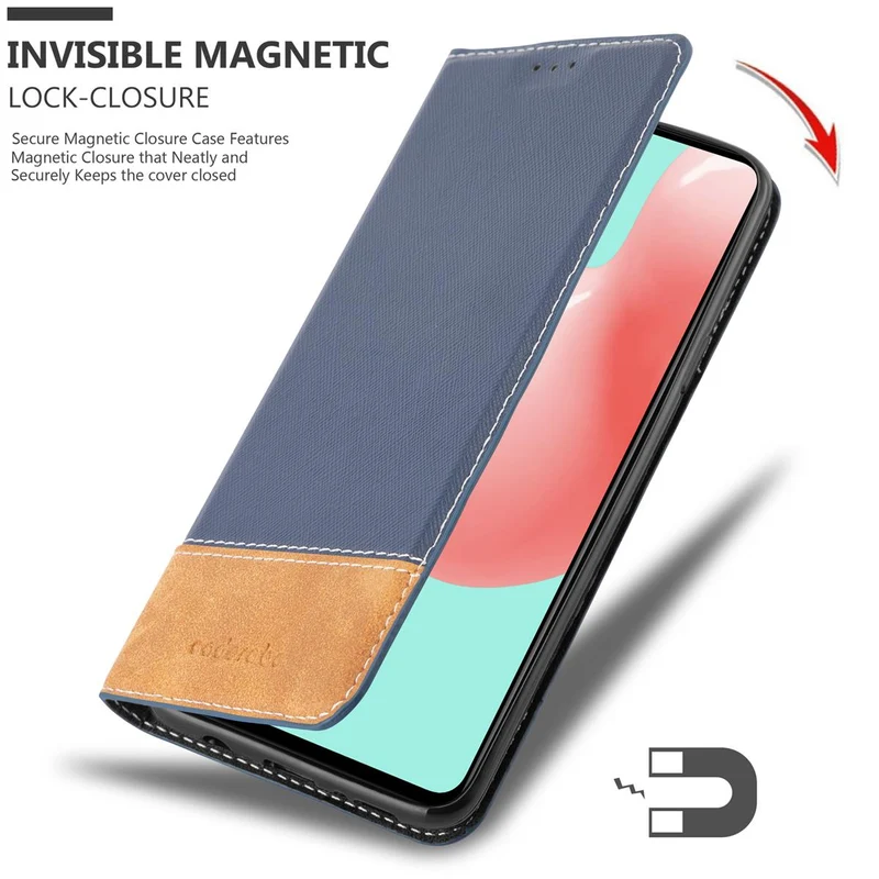 Cadorabo Hülle kompatibel mit Samsung Galaxy A41 Schutzhülle mit Magnetverschluss, Standfunktion und Kartenfach