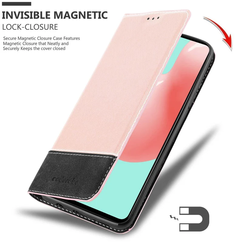 Cadorabo Hülle kompatibel mit Samsung Galaxy A41 Schutzhülle mit Magnetverschluss, Standfunktion und Kartenfach