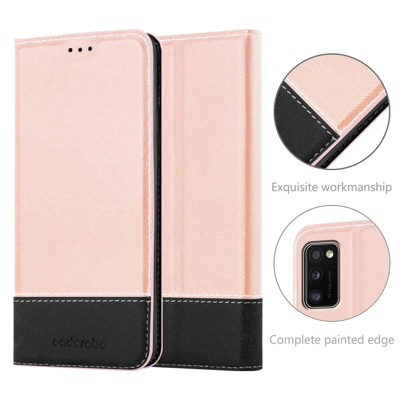 Cadorabo Hülle kompatibel mit Samsung Galaxy A41 Schutzhülle mit Magnetverschluss, Standfunktion und Kartenfach