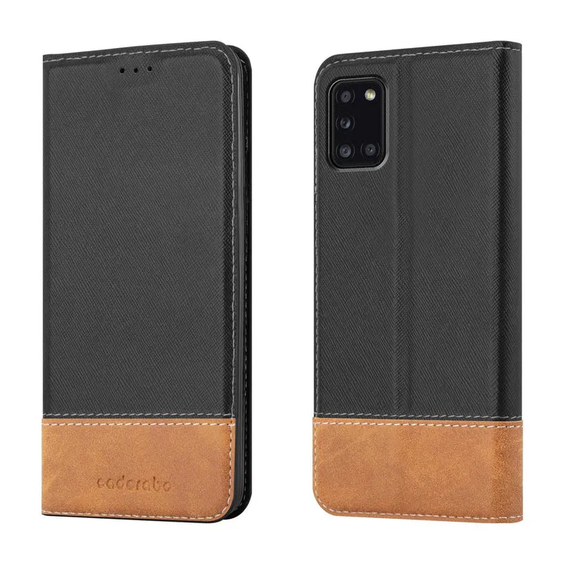 Cadorabo Hülle kompatibel mit Samsung Galaxy A31 Schutzhülle mit Magnetverschluss, Standfunktion und Kartenfach