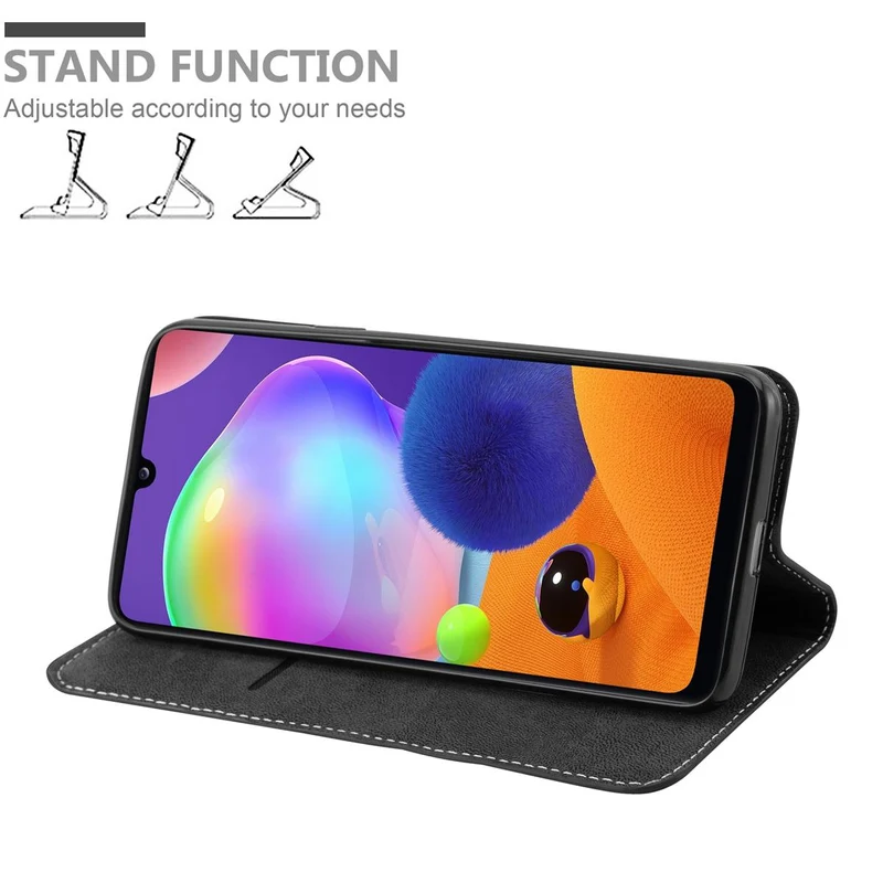 Cadorabo Hülle kompatibel mit Samsung Galaxy A31 Schutzhülle mit Magnetverschluss, Standfunktion und Kartenfach