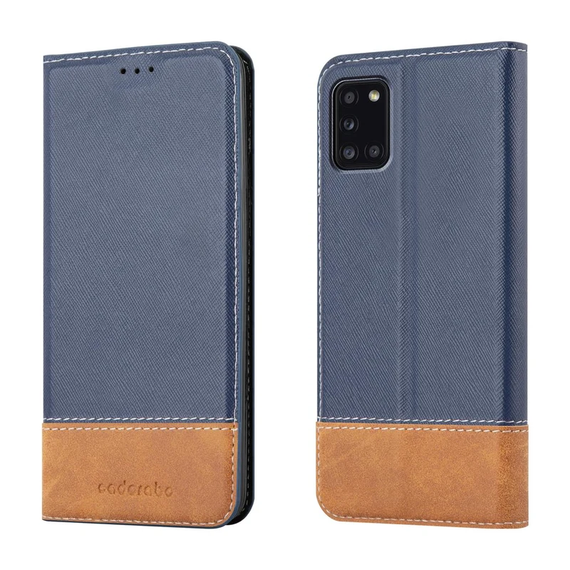 Cadorabo Hülle kompatibel mit Samsung Galaxy A31 Schutzhülle mit Magnetverschluss, Standfunktion und Kartenfach
