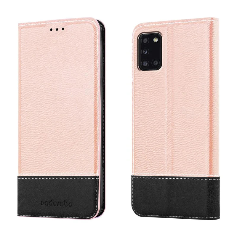 Cadorabo Hülle kompatibel mit Samsung Galaxy A31 Schutzhülle mit Magnetverschluss, Standfunktion und Kartenfach