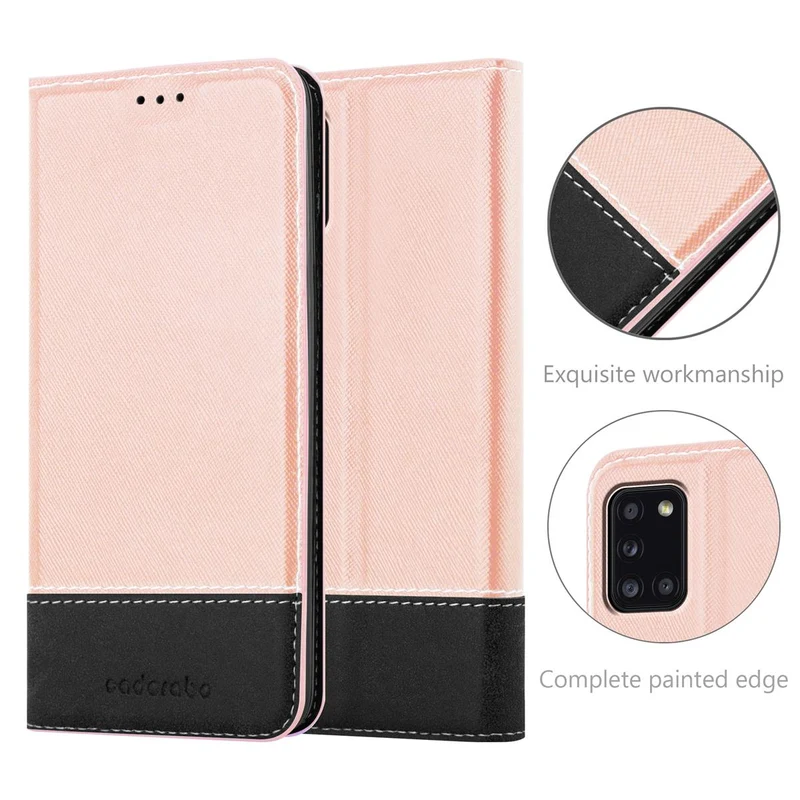 Cadorabo Hülle kompatibel mit Samsung Galaxy A31 Schutzhülle mit Magnetverschluss, Standfunktion und Kartenfach