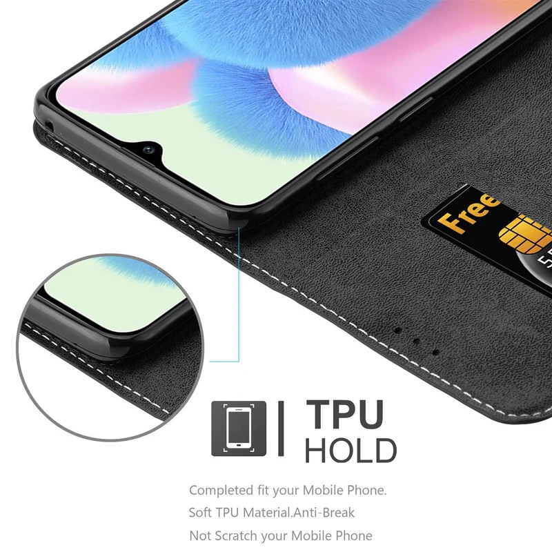 Cadorabo Hülle kompatibel mit Samsung Galaxy A50 4G / A50s / A30s Schutzhülle mit Magnetverschluss, Standfunktion und Kartenfach