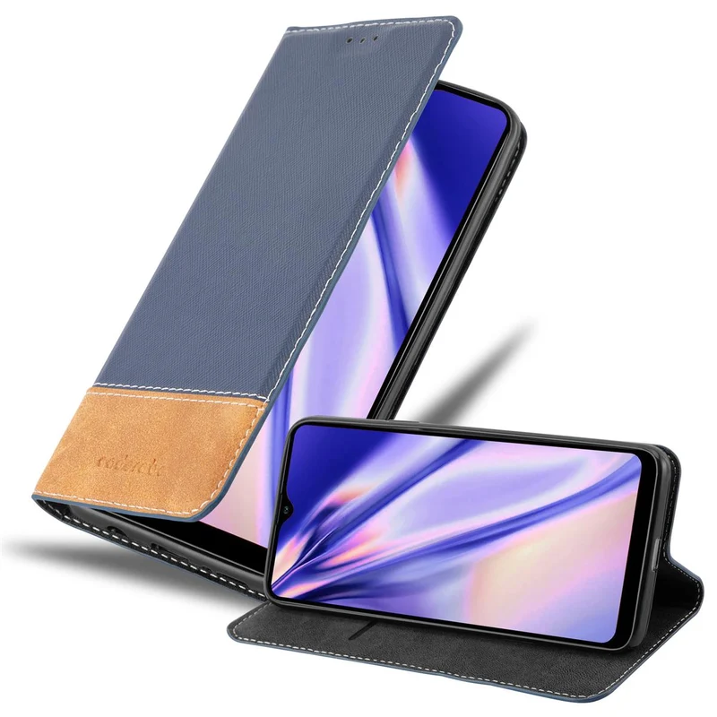Cadorabo Hülle kompatibel mit Samsung Galaxy A20s Schutzhülle mit Magnetverschluss, Standfunktion und Kartenfach