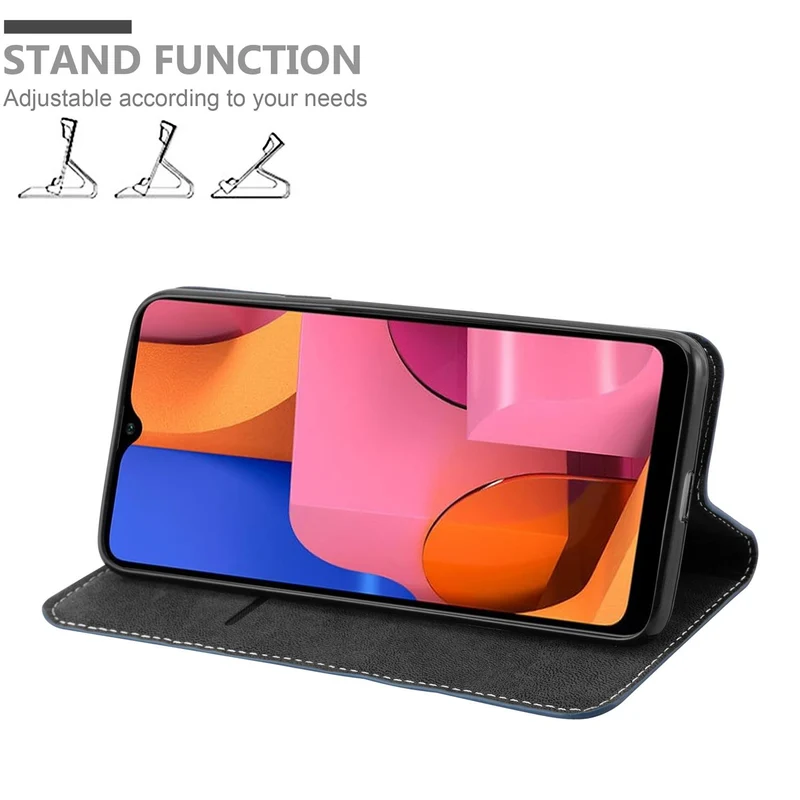 Cadorabo Hülle kompatibel mit Samsung Galaxy A20s Schutzhülle mit Magnetverschluss, Standfunktion und Kartenfach