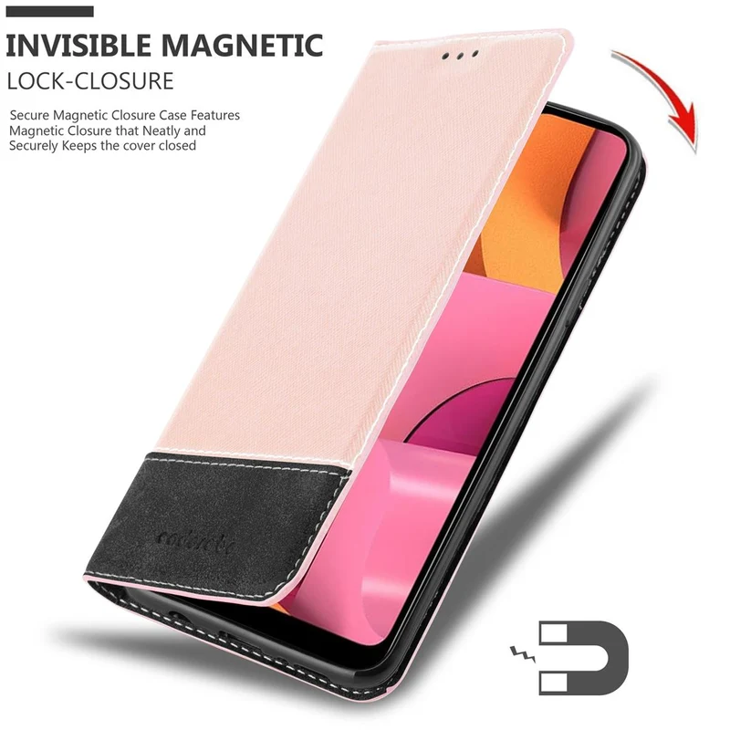 Cadorabo Hülle kompatibel mit Samsung Galaxy A20s Schutzhülle mit Magnetverschluss, Standfunktion und Kartenfach