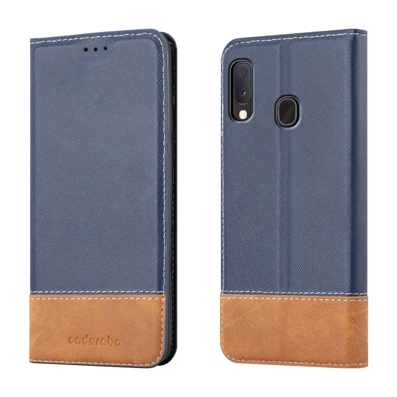 Cadorabo Hülle kompatibel mit Samsung Galaxy A10e / A20e Schutzhülle mit Magnetverschluss, Standfunktion und Kartenfach