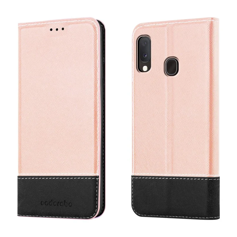 Cadorabo Hülle kompatibel mit Samsung Galaxy A10e / A20e Schutzhülle mit Magnetverschluss, Standfunktion und Kartenfach