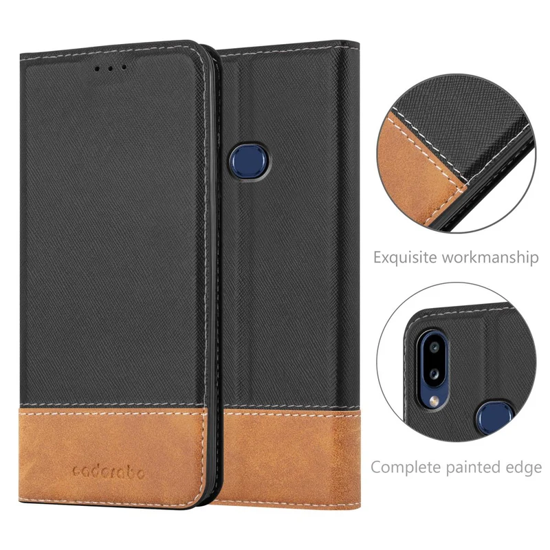 Cadorabo Hülle kompatibel mit Samsung Galaxy A10s / M01s Schutzhülle mit Magnetverschluss, Standfunktion und Kartenfach