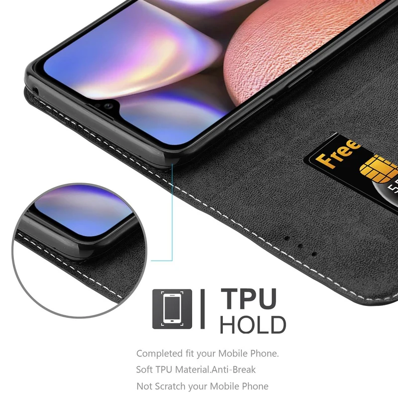 Cadorabo Hülle kompatibel mit Samsung Galaxy A10s / M01s Schutzhülle mit Magnetverschluss, Standfunktion und Kartenfach