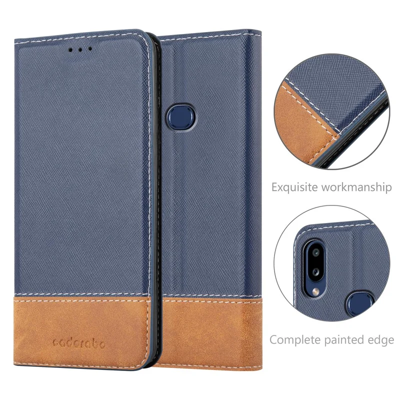 Cadorabo Hülle kompatibel mit Samsung Galaxy A10s / M01s Schutzhülle mit Magnetverschluss, Standfunktion und Kartenfach