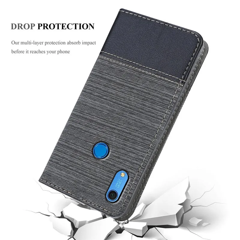 Cadorabo Hülle kompatibel mit Huawei Y6S Schutzhülle mit Magnetverschluss, Standfunktion und Kartenfach