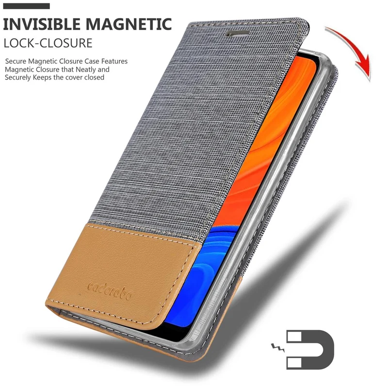 Cadorabo Hülle kompatibel mit Huawei Y6S Schutzhülle mit Magnetverschluss, Standfunktion und Kartenfach