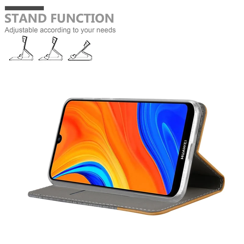 Cadorabo Hülle kompatibel mit Huawei Y6S Schutzhülle mit Magnetverschluss, Standfunktion und Kartenfach