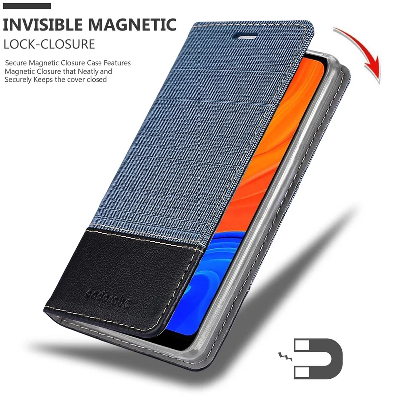 Cadorabo Hülle kompatibel mit Huawei Y6S Schutzhülle mit Magnetverschluss, Standfunktion und Kartenfach