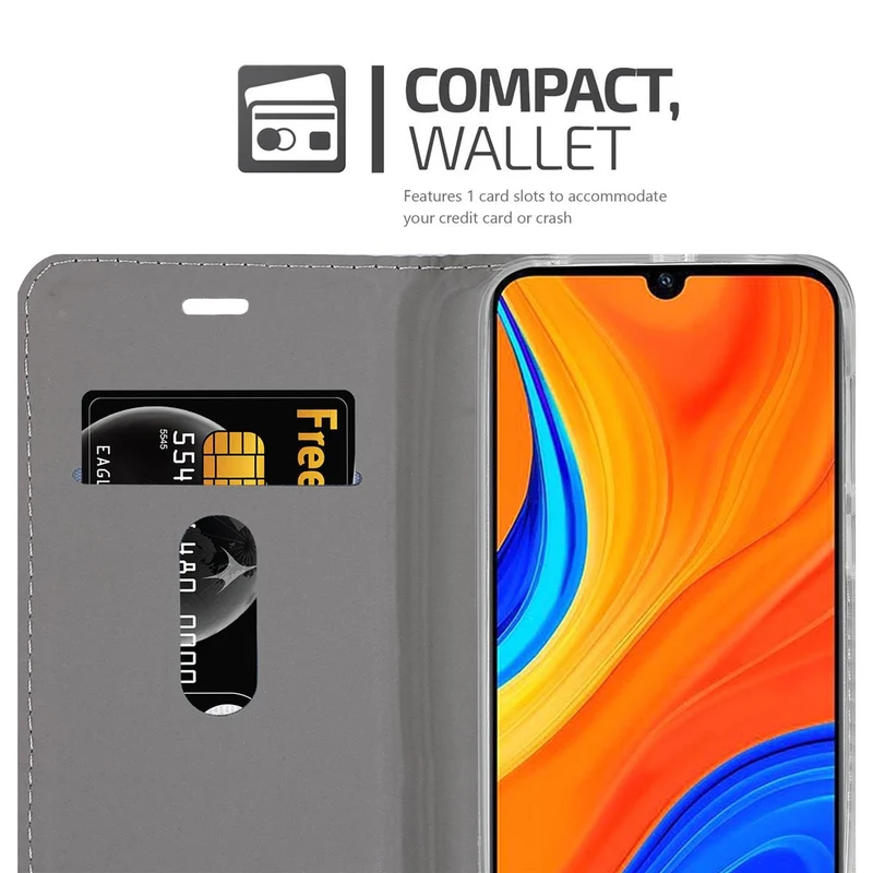 Cadorabo Hülle kompatibel mit Huawei Y6S Schutzhülle mit Magnetverschluss, Standfunktion und Kartenfach