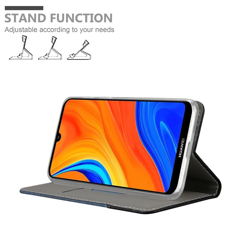 Cadorabo Hülle kompatibel mit Huawei Y6S Schutzhülle mit Magnetverschluss, Standfunktion und Kartenfach