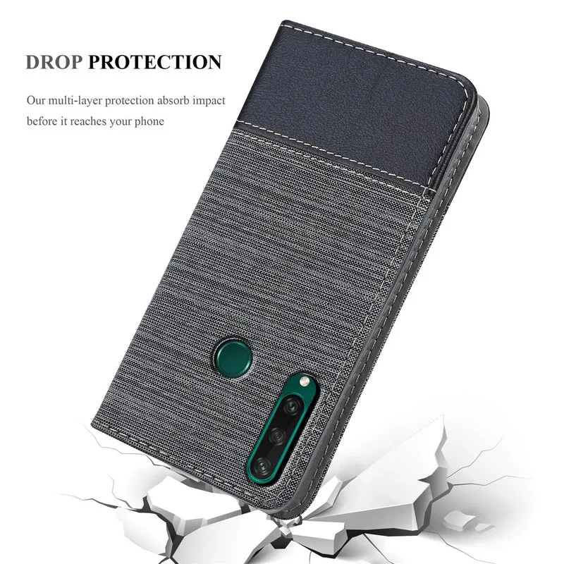 Cadorabo Hülle kompatibel mit Huawei Y6P Schutzhülle mit Magnetverschluss, Standfunktion und Kartenfach